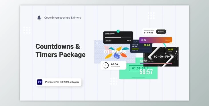 Download Countdowns & Timers Pack l MOGRT for Premiere Pro (Videohive 33696906)