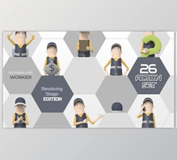 Download 26 Action Set Worker (Videohive 33966239) - AE Project
