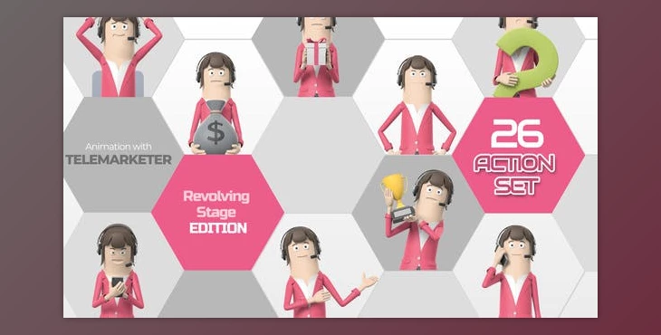 Download 26 Action Set Telemarketer (Videohive 33966263) - AE Project