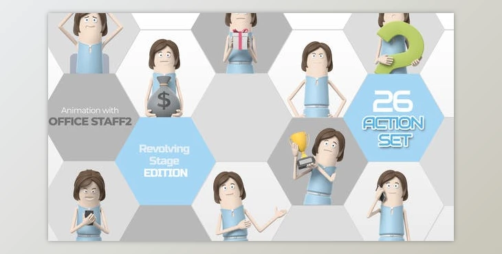 Download 26 Action Set Office Staff 2 (Videohive 33966245) - AE Project