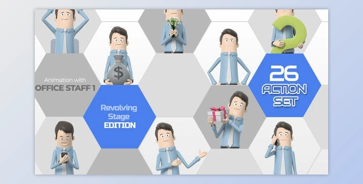 Download 26 Action Set Office Staff 1 (Videohive 33966234) - AE Project
