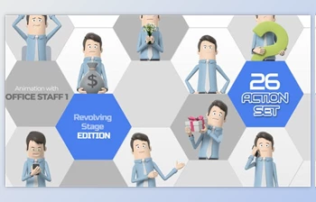 Download 26 Action <span class='badge badge-warning'>Set</span> Office Staff 1 (Videohive 33966234) - AE Project