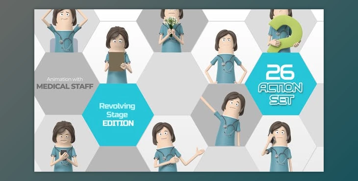 Download 26 Action Set Medical Staff (Videohive 33966255) - AE Project