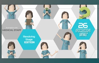 Download 26 Action <span class='badge badge-warning'>Set</span> Medical Staff (Videohive 33966255) - AE Project