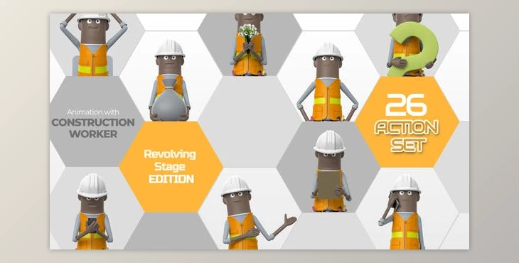 Download 26 Action Set Construction Worker (Videohive 33966279) - AE Project