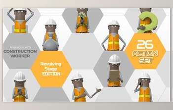 Download 26 Action <span class='badge badge-warning'>Set</span> Construction Worker (Videohive 33966279) - AE Project