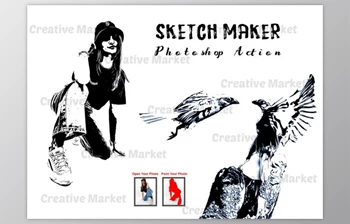 Download Sketch Maker <span class='badge badge-warning'>Photoshop</span> Action 6516725