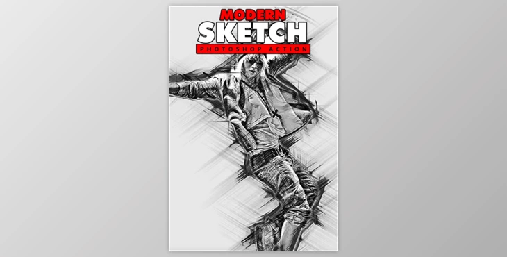 Download Modern Sketch Photoshop Action 20448323