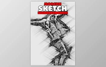 Download Modern Sketch <span class='badge badge-warning'>Photoshop</span> Action 20448323