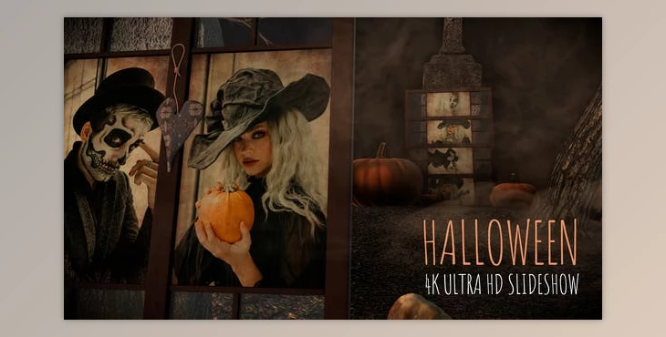 Download Halloween slideshow in a foggy old cemetery (Videohive 33960240) - AE Project