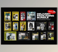 Download Delivery Packaging Mockup Bundle (PNG, PSD, PDF)