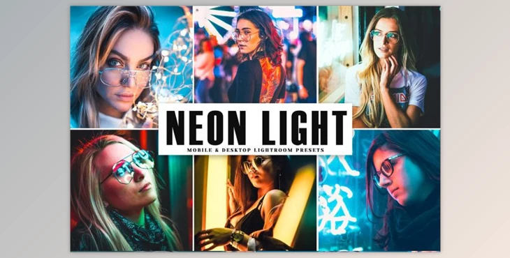 Download Neon Light Pro Lightroom Presets CreativeMarket 4041707