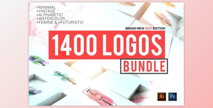 Download 1400 Logos Mega Bundle Pack – CreativeMarket 1312306 (DOC)