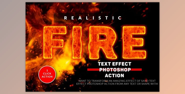 Download Fire Text Effect Photoshop Action