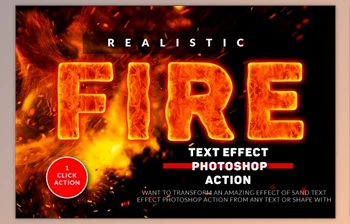 Download Fire Text Effect <span class='badge badge-warning'>Photoshop</span> Action