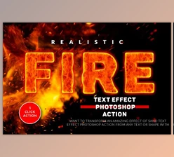Download Fire Text Effect Photoshop Action