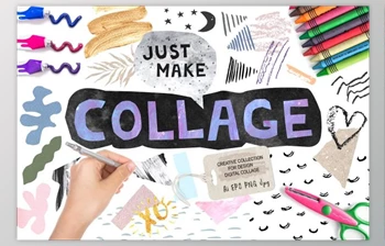 Download Collage and Cutout Elements Bundle (EPS, Ai)